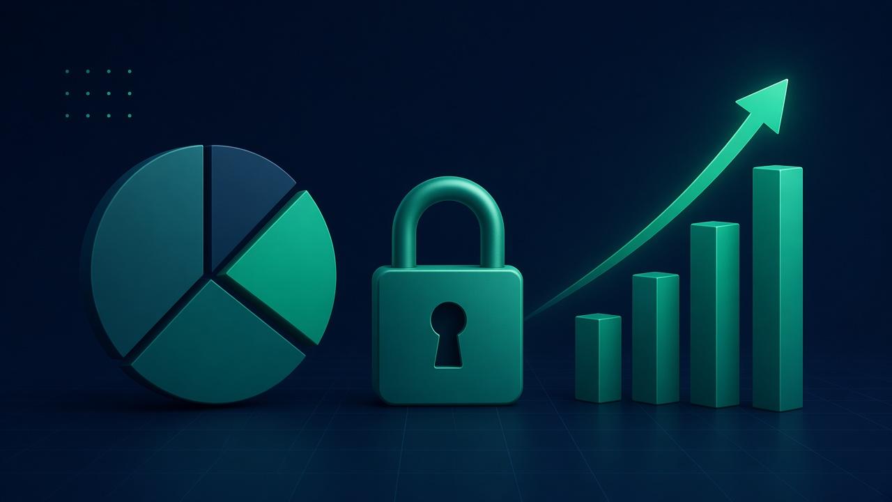 Charts and a lock representing how Investech protects investment records
